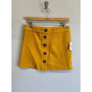 Tilly's Yellow Button-Down Mini Skirt